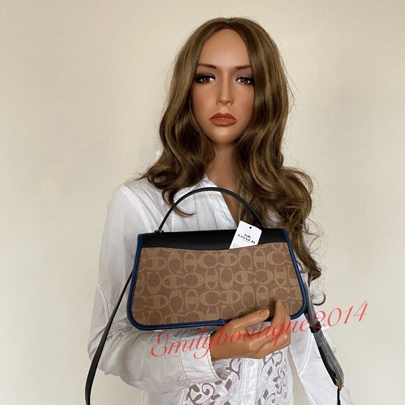 NWT Coach Retail 4547 Collection X Champion Turnlock Clutch In Signature Bag - Picture 4 of 15